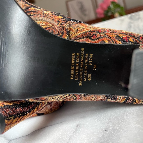 Spiegel Paisley Brocade Steampunk Gypsy Lace-Up Boots in Multicolor - Picture 5 of 6